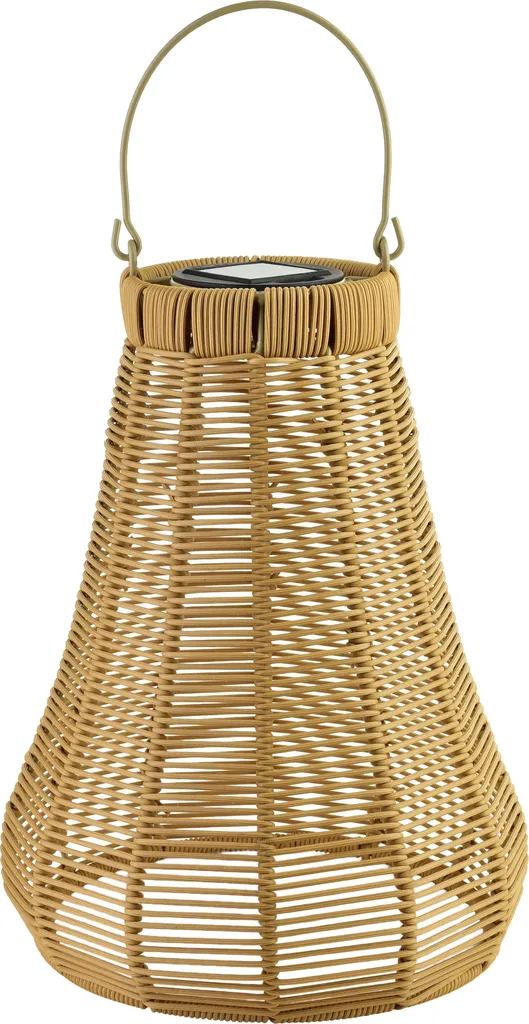 Lampe solaire décorative Mondex Sokke effet rotin pour jardin et balcon