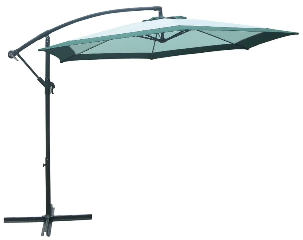 Parasol de table rond 3m aluminium pour repas d'été Sable et Jade