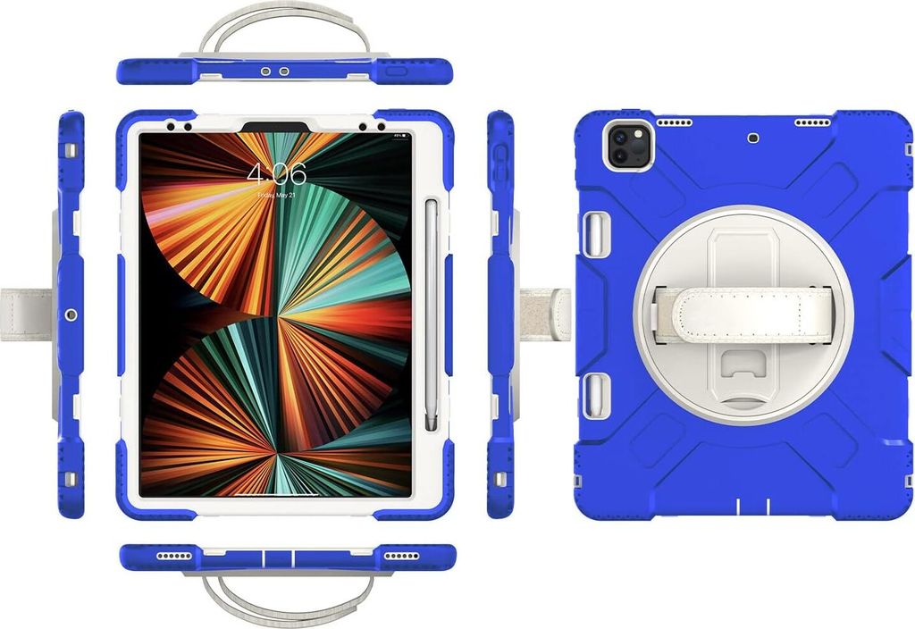 Tasche für iPad Mini 6 mit Ständer und Stylushalter Blau