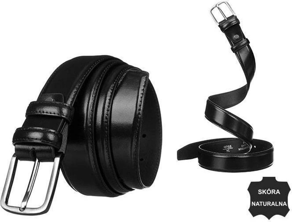 Rovicky Herrengürtel mit klassischer Schnalle Snix schwarz 110 cm