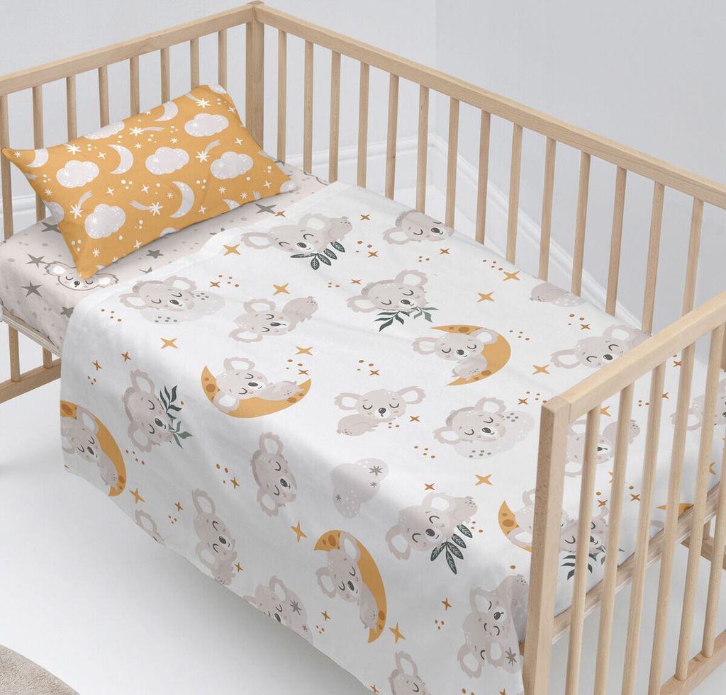 Baby koala Oberlaken set kinderbett 2 teiliges 120x180 cm (Kinderbett) 100% Baumwolle Hergestellt in Europa