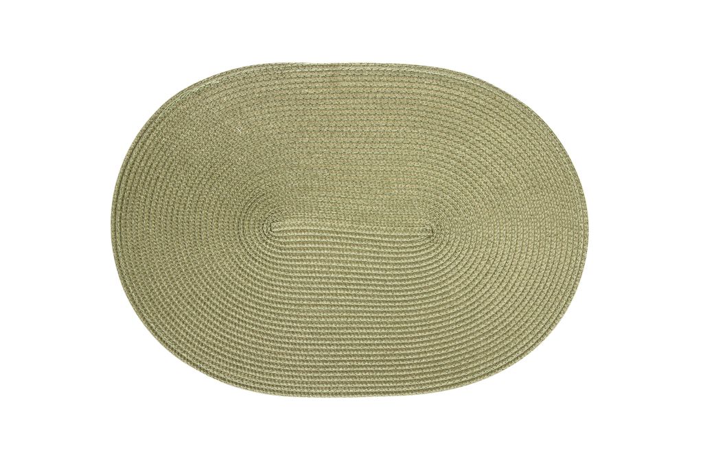 CONTINENTA Tischset oval, schilfgrün 45x31 cm 6602 4017167660202 Vorteilset – 12 Stück – inkl. 4 Edelstahl-Trinkhalme