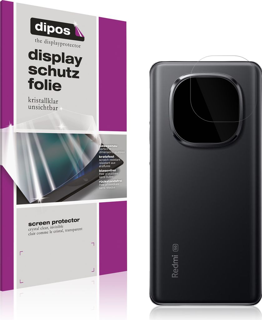 4x Schutzfolie für Xiaomi Redmi Note 14 Pro+ 5G Camera klar Folie Kamera Schutz dipos