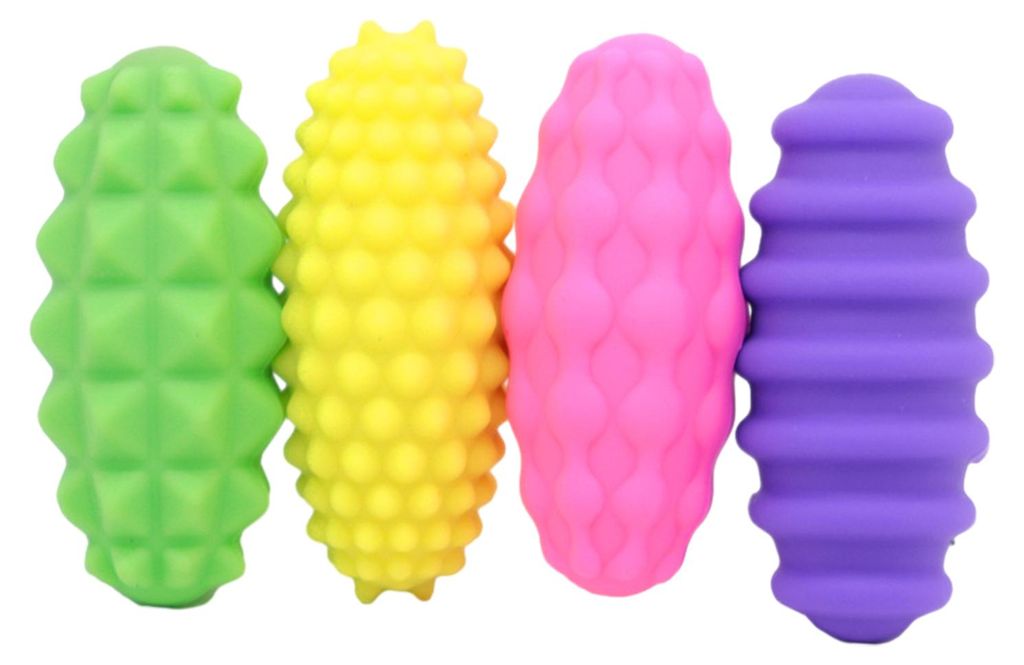 4-teiliges magnetisches Dekompressionsspielzeug mit verschiedenen Texturen, sensorischer Stimulation, sicherem Silikonmaterial, tragbar, Stressabba...