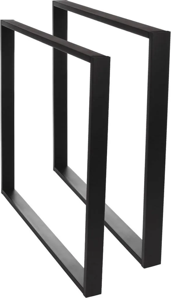 Pied de table en métal noir 50x72cm SIMPLE-6x2 pour bureau et console - 3