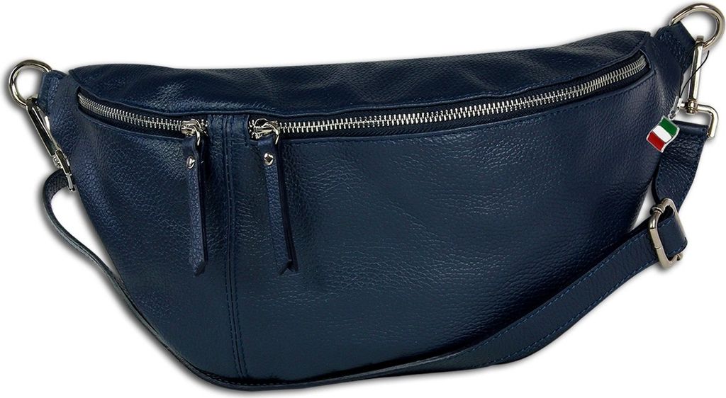 Florence Leder Tasche Gürteltasche blau OTF820B