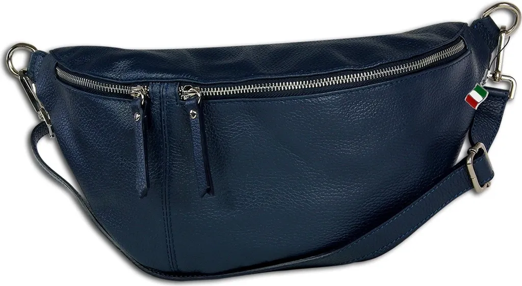Borsa Donna Florence OTF820B in Vera Pelle Blu con Cintura