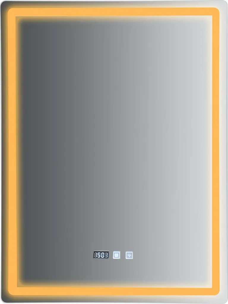Miroir Salle de Bain Antibuée LED 60x80 cm - Dimmable IP54 Haute Qualité