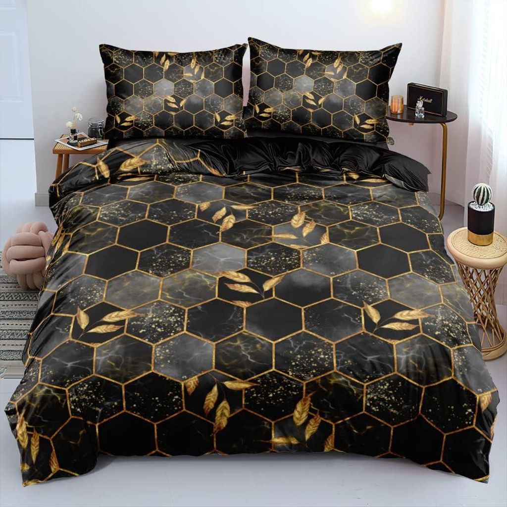 Bettwäsche-Set mit Mikrofaser 135x200 cm Kopfkissenbezug 80 Produktbild 