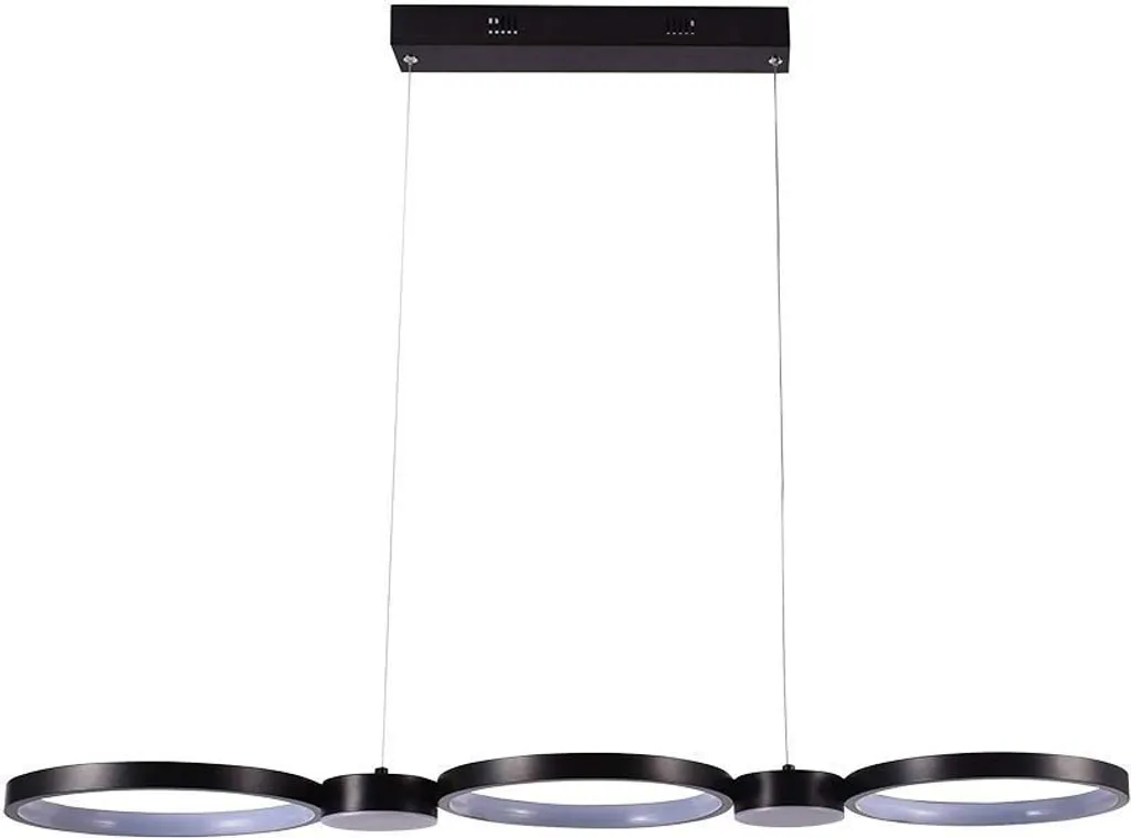 Lampe LED design anneau noir 97 cm pour éclairage bureau et plan de travail