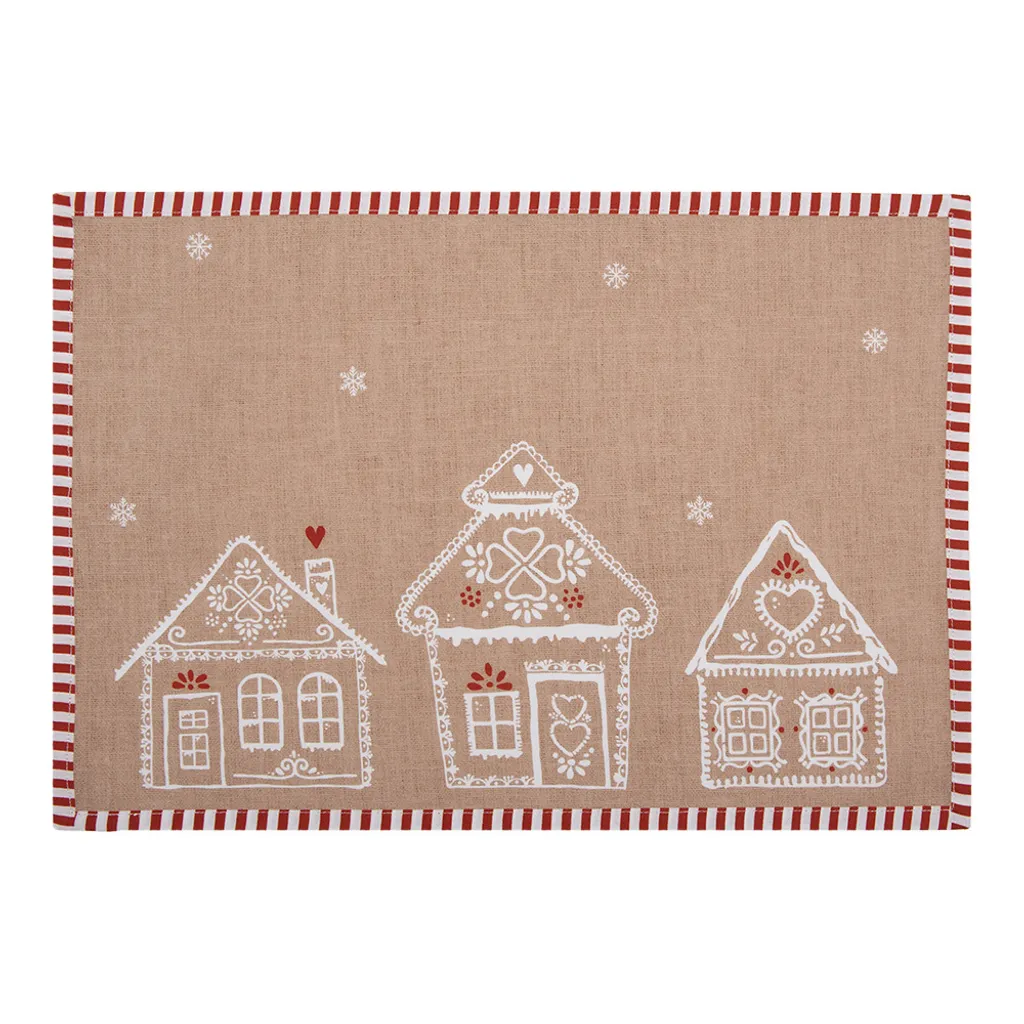Offerta Set 6 Tovagliette Americane Clayre & Eef Gingerbread Cotone - 2