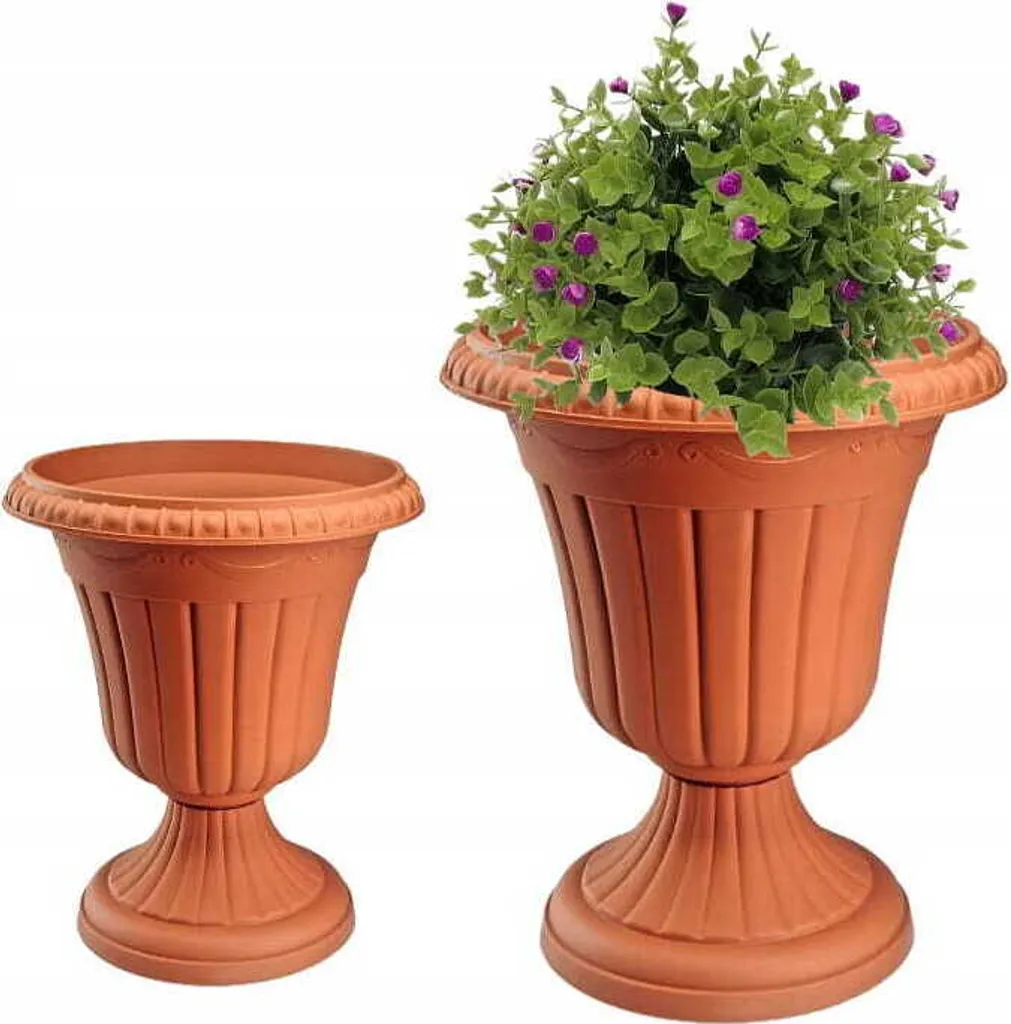Potager de balcon : pot en terre cuite 37x43cm pour arbustes et fleurs