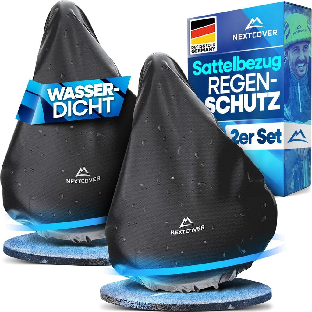 NEXTCOVER® Universal Sattelbezug Fahrrad 2er Set I 100% Produktbild 