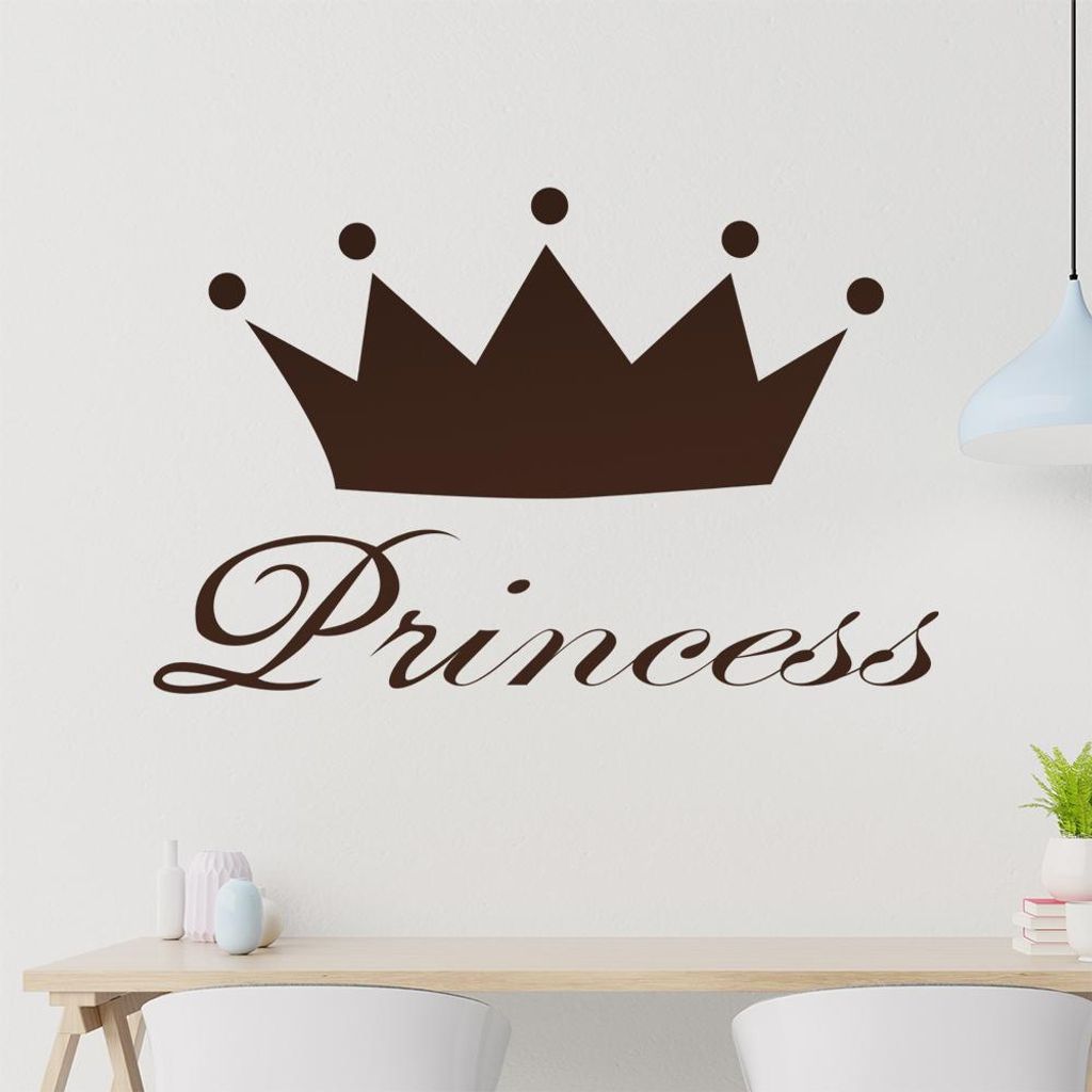 Princess Wandtattoo in 6 Größen - Wandaufkleber Wall Sticker - Dekoration, Küche, Wohnzimmer, Schlafzimmer, Badezimmer