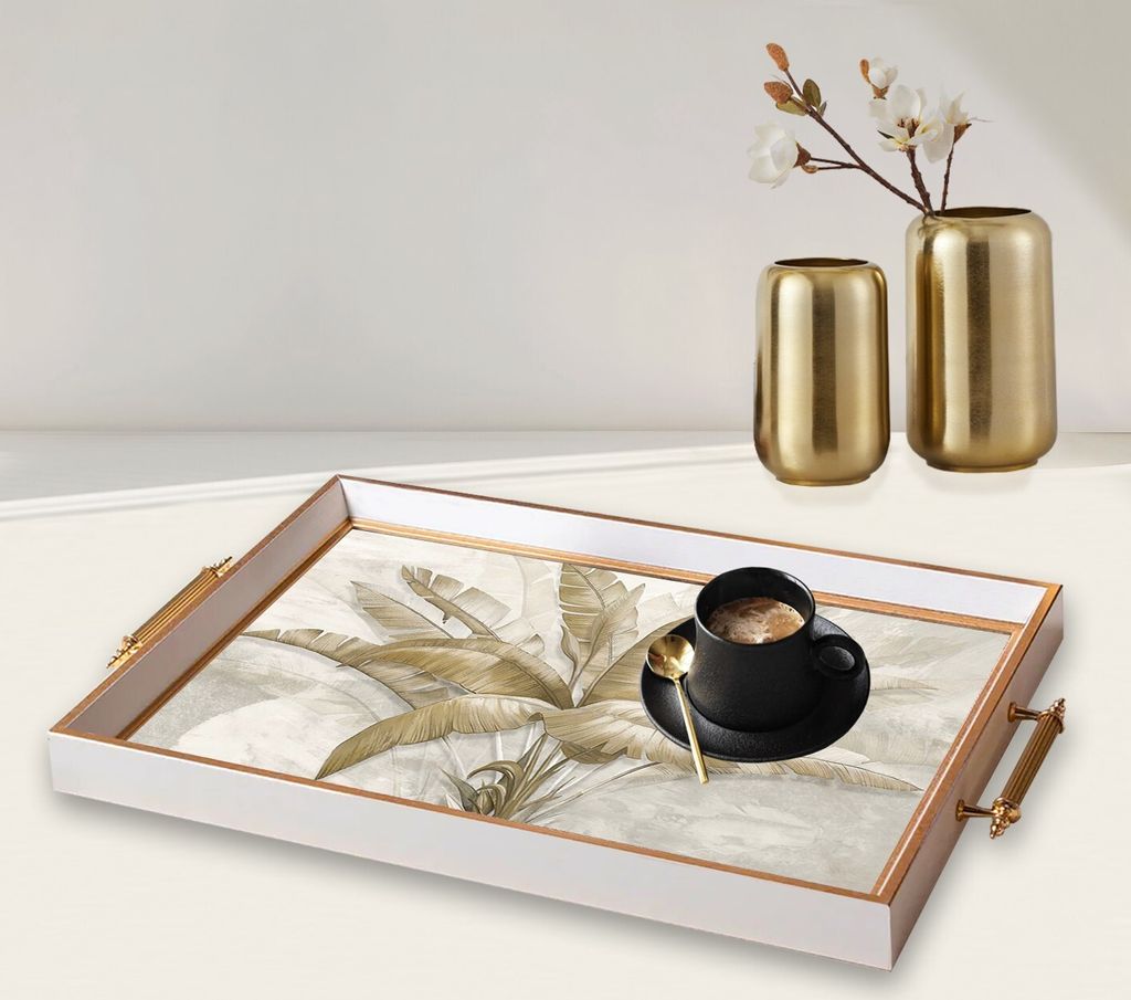 Evila Originals, TPB9807, Tablett, Mehrfarbig, 100 % GLAS, 50 x 29 x 3,5 cm