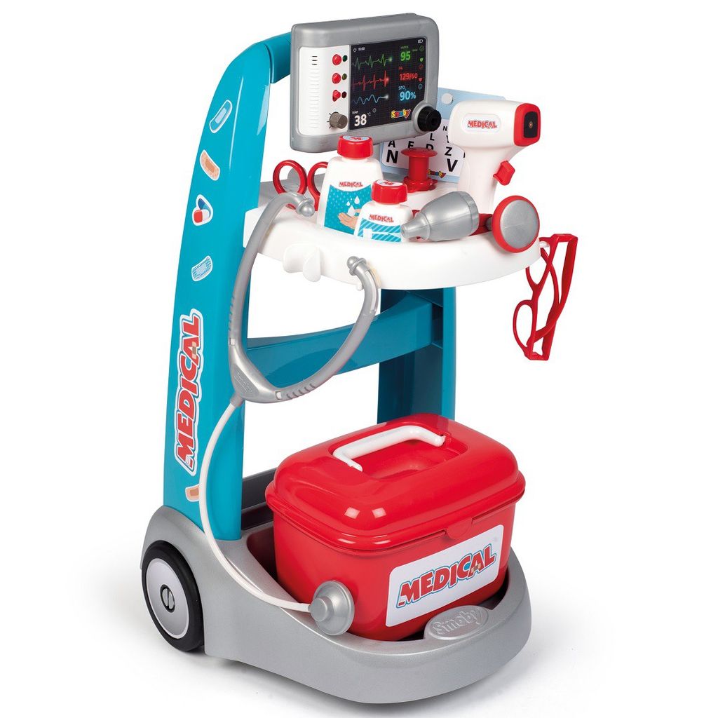 Carrello medico elettronico SMOBY con 16 accessori Immagine del prodotto 