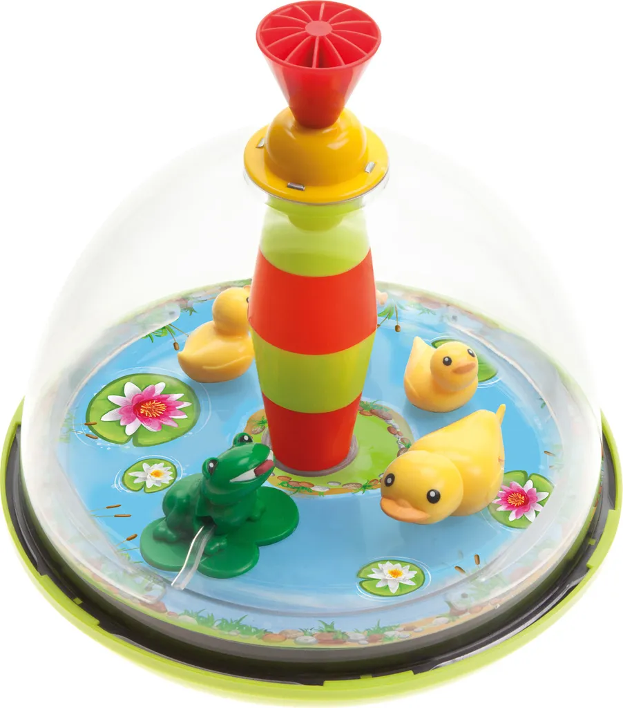 Toupie panoramique LENA Famille de canards et grenouille musicale 19cm