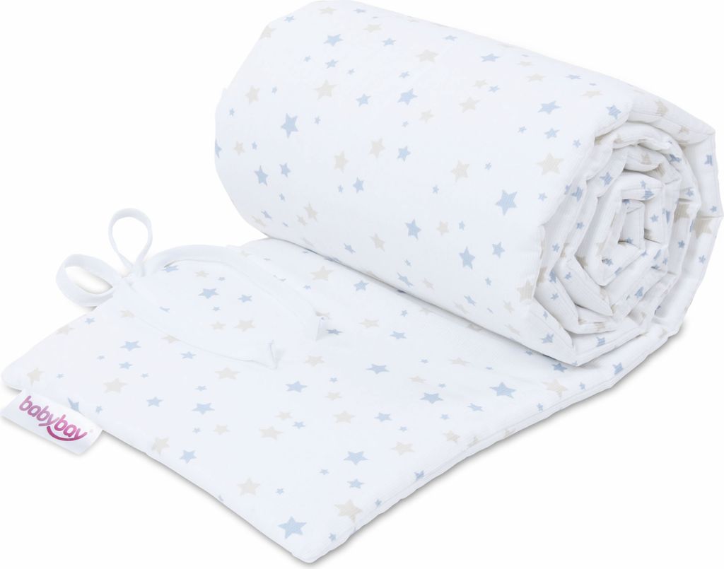 babybay Nestchen Piqué passend für Modell Boxspring XXL, weiß Sternemix sand/azurblau