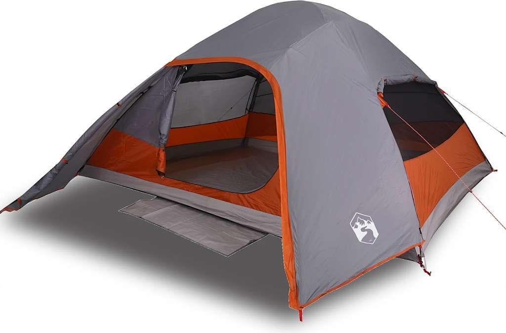 vidaXL Kuppel-Campingzelt 4 Personen Grau Wasserdicht Produktbild 