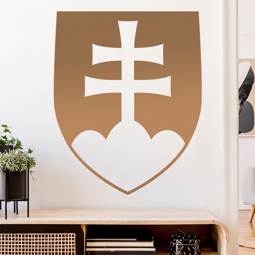 Slowakei Wappen Wandtattoo Wandaufkleber Wall Sticker - Dekoration, Küche, Wohnzimmer, Schlafzimmer, Badezimmer