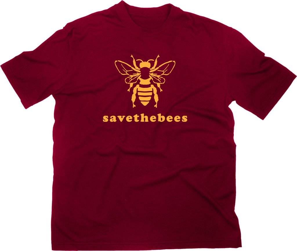 Styletex23 T-Shirt Save The Bees Rettet die Bienen, maroon, S