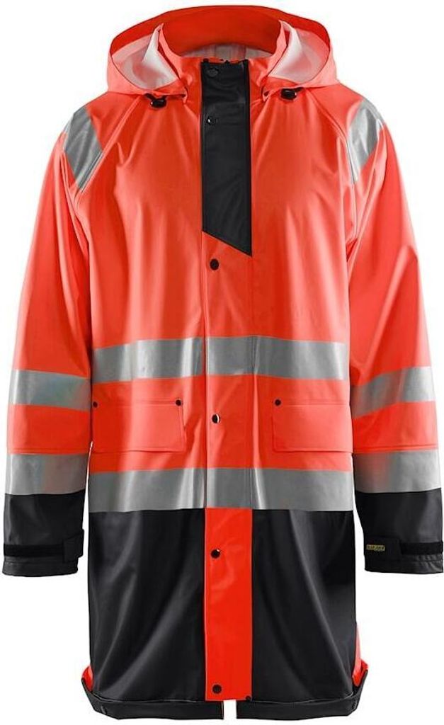 Blakläder High Vis Regenjacke 4324 2000 Level 1 in high vis rot/schwarz, Farbe:high vis rot/schwarz, Größe:4XL