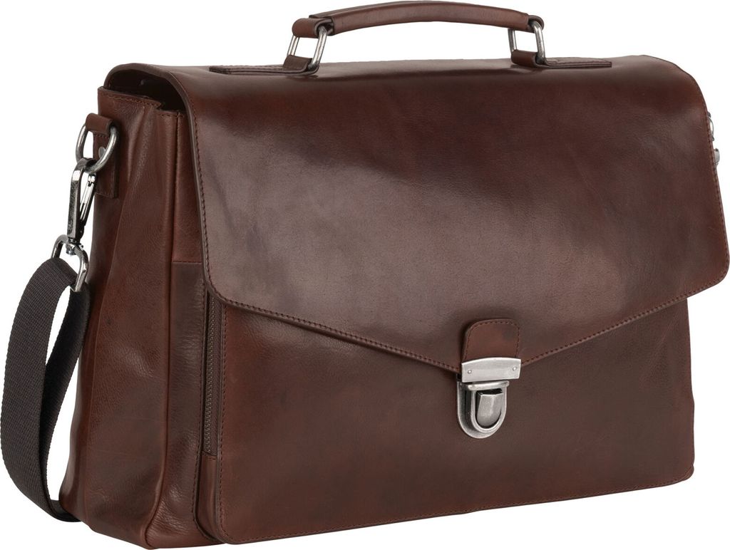 Leonhard Heyden Roma Aktentasche Leder 40 cm Laptopfach