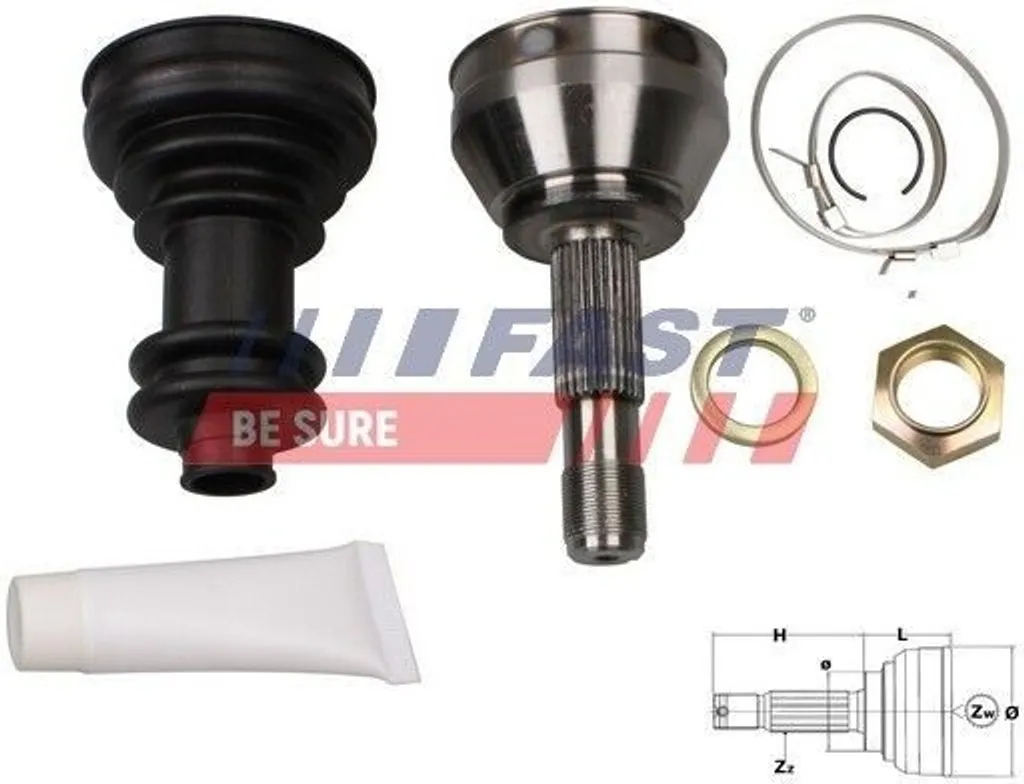 Stop fuite graisse cardan Ducato avec le kit FAST FT25001K OE 3273 60