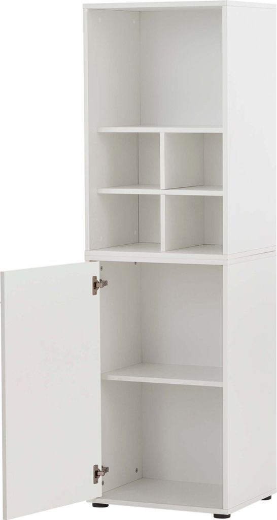 Büro Aktenschrank mit Regal BRAGA-80 in weiß, B/H/T: ca. Produktbild 