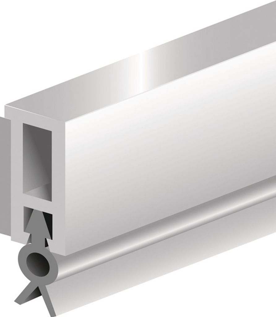 Ellen Abdichtungsschiene PTS-ZK L.2100mm B.6mm blk weiß m.weich PVC-Lippe - 508101