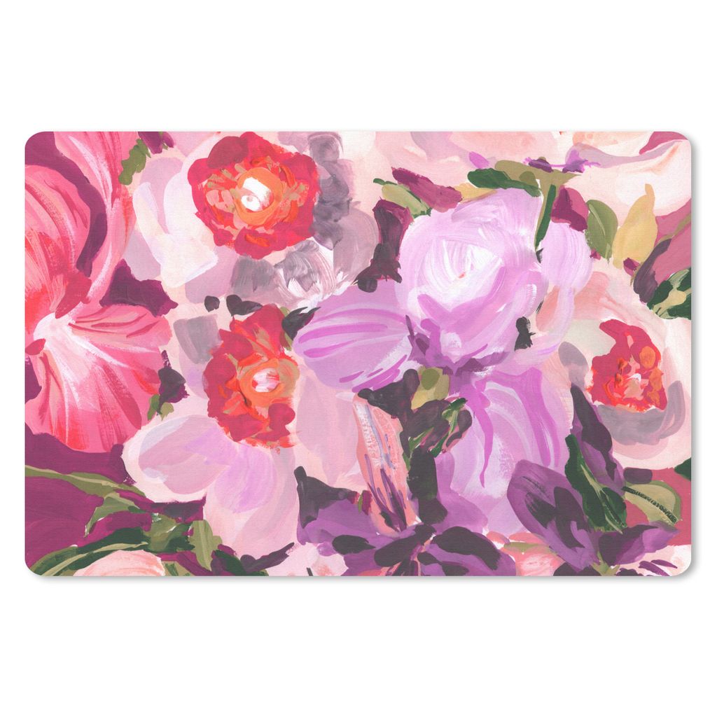 MuchoWow Schreibtischunterlage Rosa - Orchidee - Blumen - Botanisch 60x40 cm - XXL Mauspad - Großes Mauspad