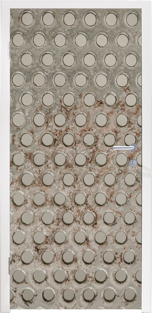 MuchoWow Türtapete Selbstklebende Türfolie Rost - Bolzen - Eisen 90x235 cm Türposter Türaufkleber Klebefolie Türklebefolie - XXL-Plakaten - ...