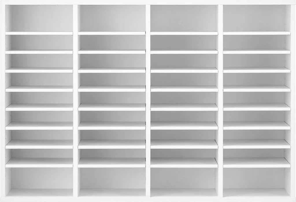 Organiseur de bureau 36 compartiments en bois blanc modulable XL - 9