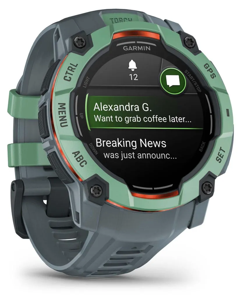 Montre GPS Randonnée Garmin Instinct 3 AMOLED 50 mm Tactile Robuste