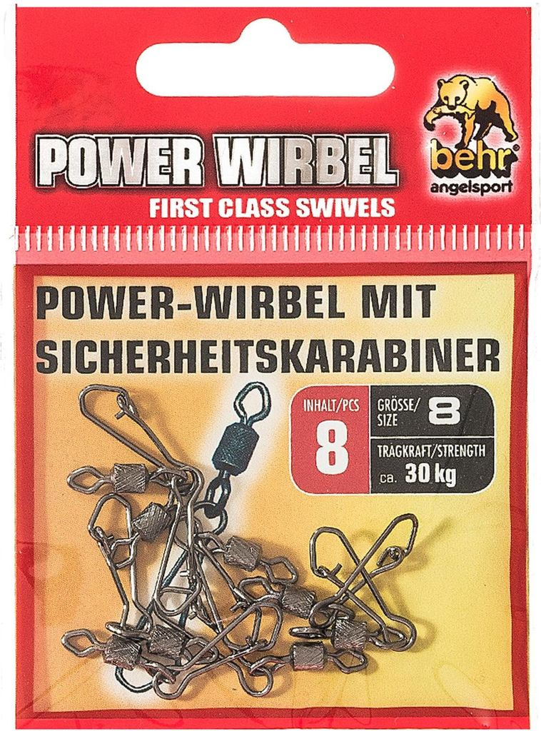 Wirbel mit Sicherheitskarabiner Gr. 8