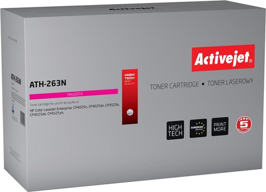 Activejet Toner ATH-263N zamiennik HP CE263A Supreme czerwony 11000 stron