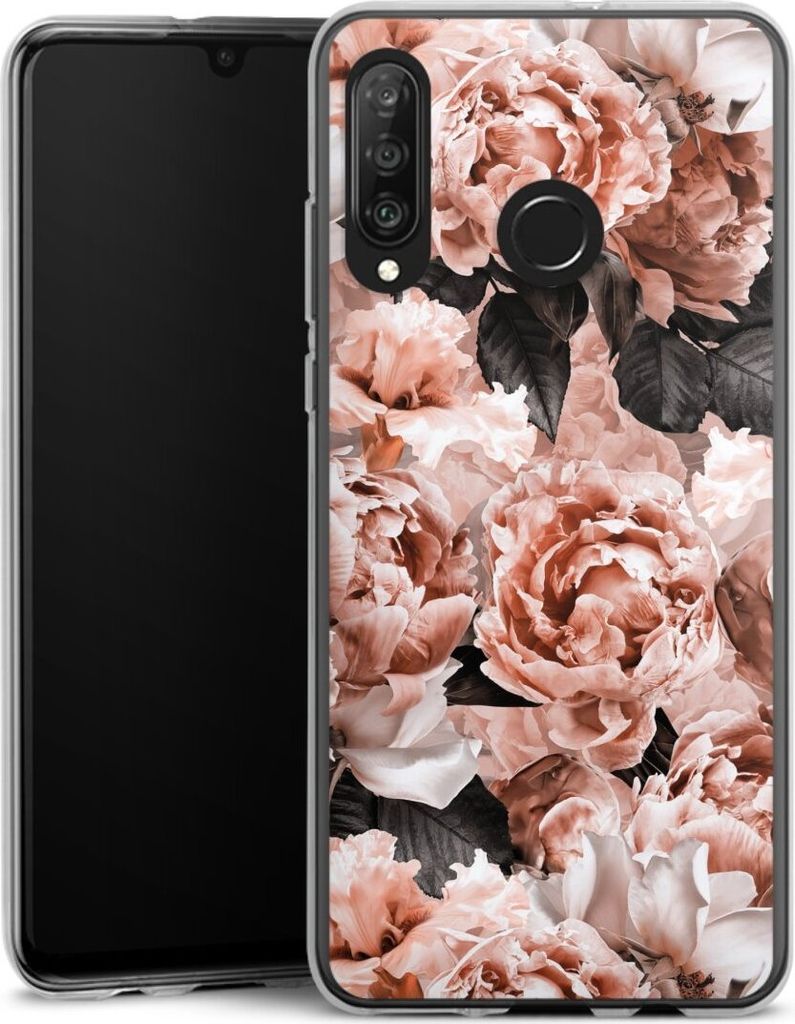 DeinDesign Handyhülle für Huawei P30 Lite Silikon Hülle Case Smartphone Schutzhülle Blume Rose Vintage