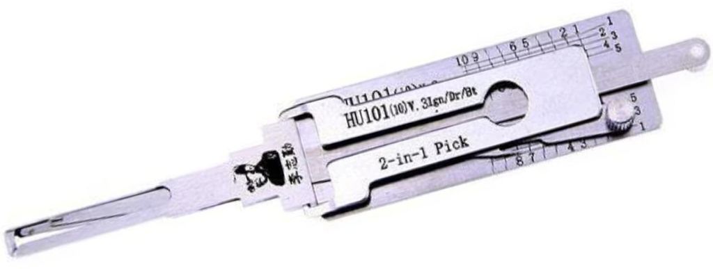 Lishi Original HU101 (10t) Auto-Werkzeug Decodierer – 2-in-1 Pick/Decoder für Zündschloss, Tür und Kofferraum (Ford, Jaguar, Land Rover, Volvo...