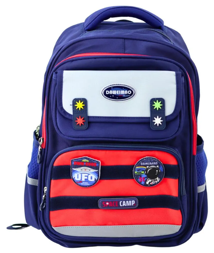 Sac à dos enfant 20L Navy Red Cosmos 38cm avec sangle de maintien