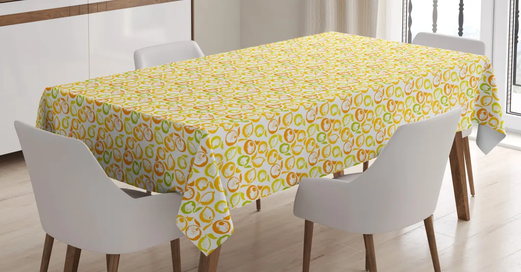 Tovaglia per Bambini e Famiglia ABAKUHAUS 140x170 Limoni