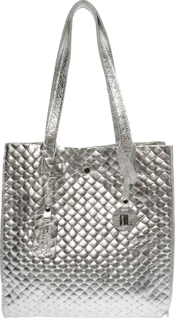 Sac bandoulière soirée argenté Anna Luchini AL 8161 - Accessoire de fête