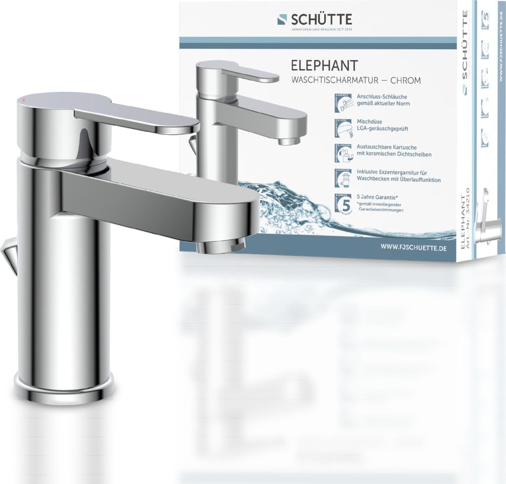 SCHÜTTE umyvadlová baterie ELEPHANT chrom Obrázek produktu 