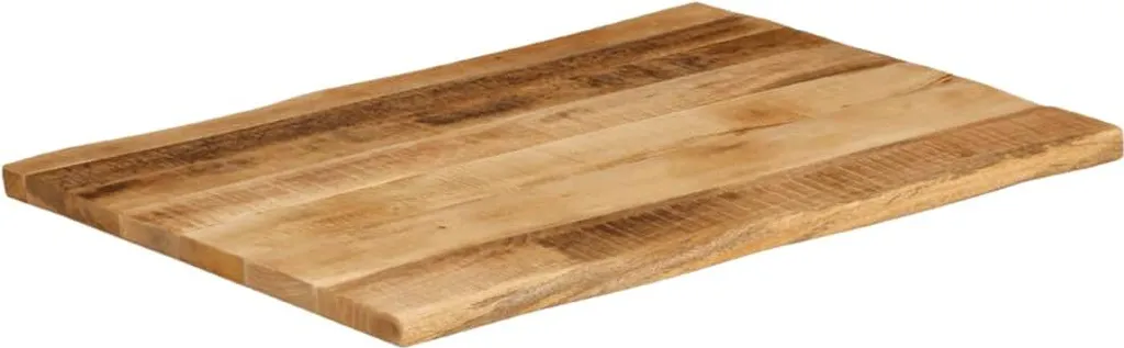Top Tavolo in Mango Massello 80x60 Bordo Vivo - Esclusività Naturale