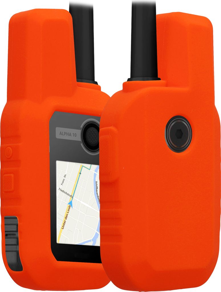 kwmobile Hülle kompatibel mit Garmin Alpha 10 - Schutzhülle für GPS Handgerät in Orange