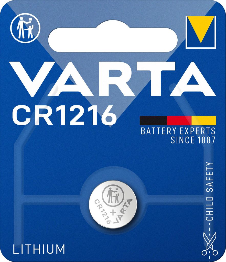 Varta CR1216 Pile bouton lithium 3V 27mAh - 1 blister Image du produit 