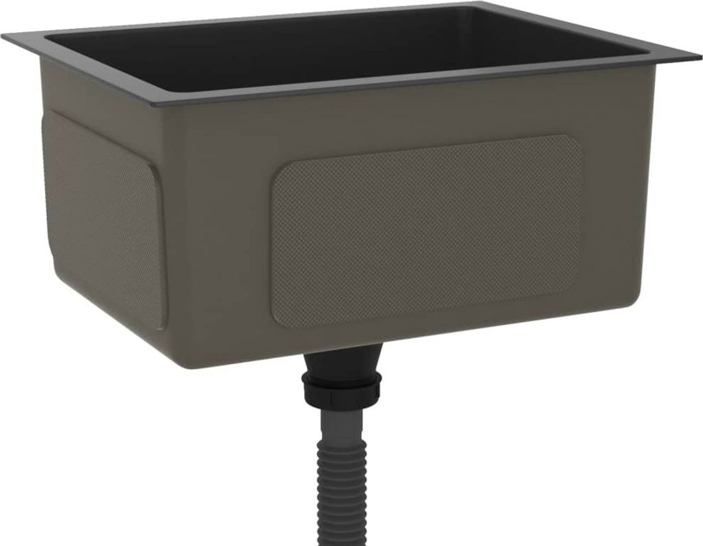 Cloris DesignMöbel Spülen - Schwarz Handgemachte Einbauspüle Schwarz Edelstahl Schlichtes2913045