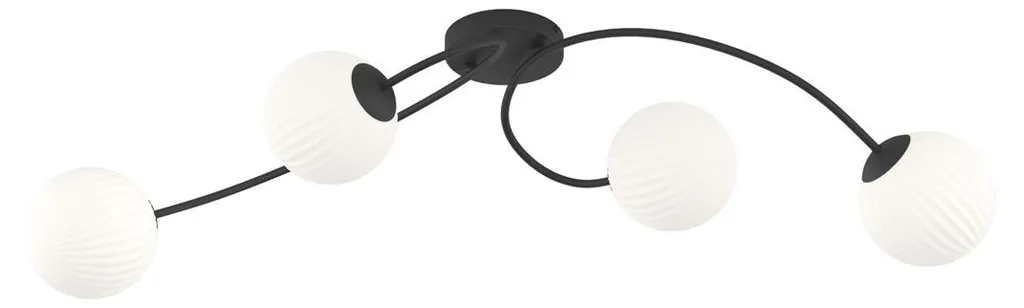 Suspension VIBRA Emibig Noir et Blanc 4xE14 - Lustre Design 31x110 cm