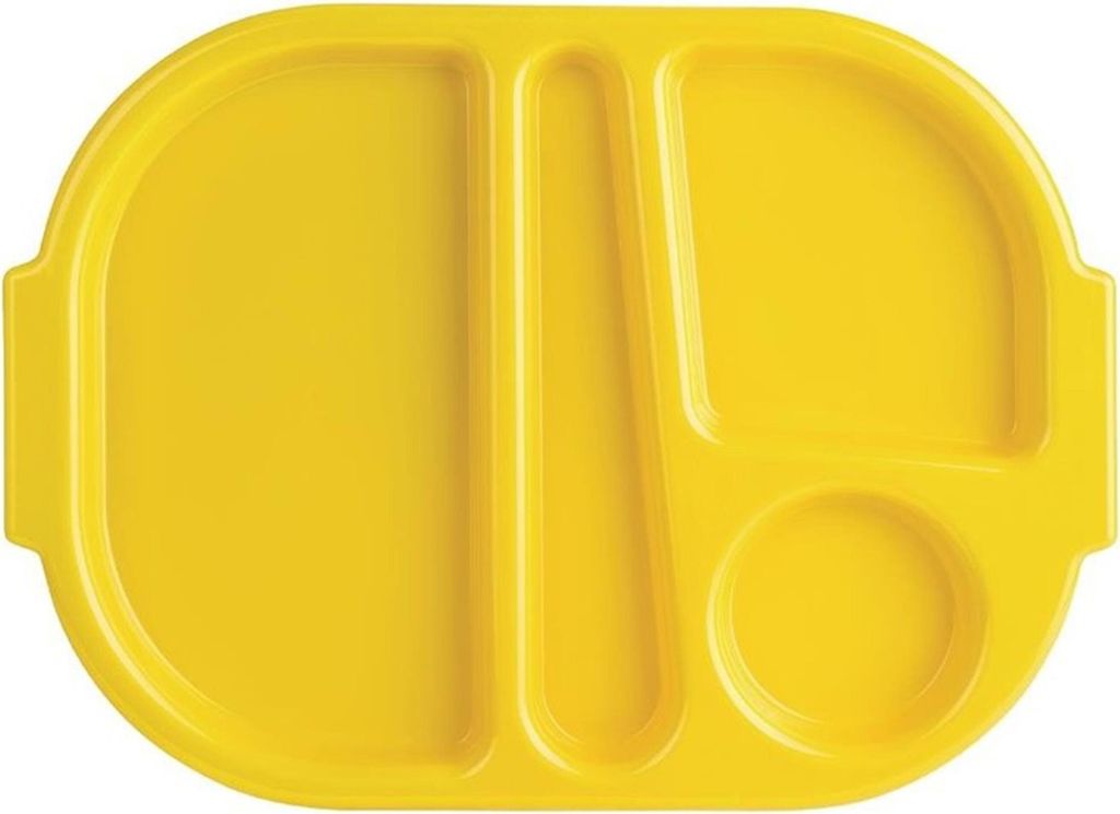 Olympia Kristallon Tabletts mit Fächern 32,2x23,6cm gelb (10 Stück)