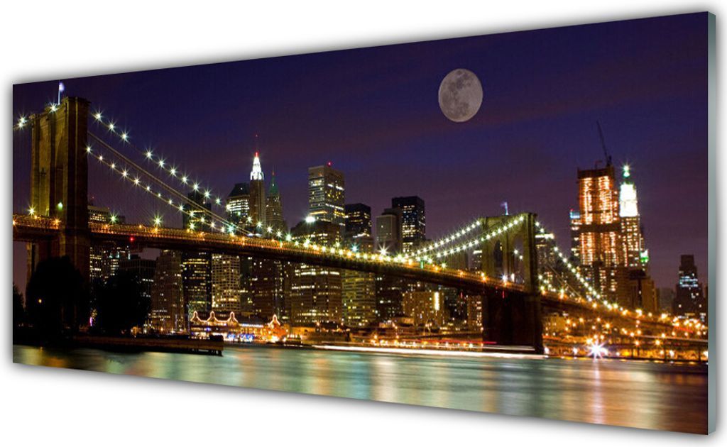 Glasbilder 125x50 Wandbild Druck auf Glas Brücke Architektur
