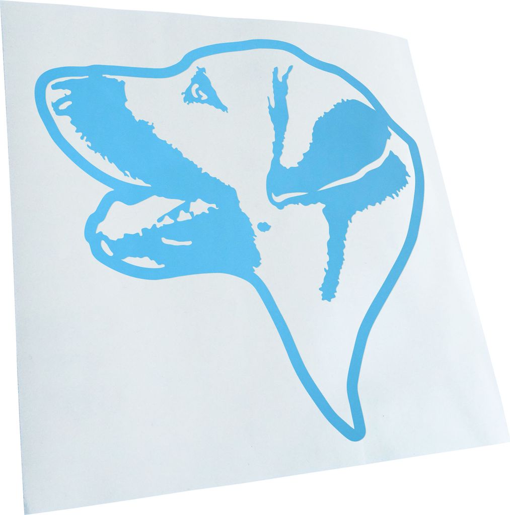 Kiwistar - Autoaufkleber - Chinook Hund - Lichtblau - 40x40cm - Aufkleber für Auto, Laptop, Fahrrad, LKW, Motorrad mehrfarbig JDM Decal Racing